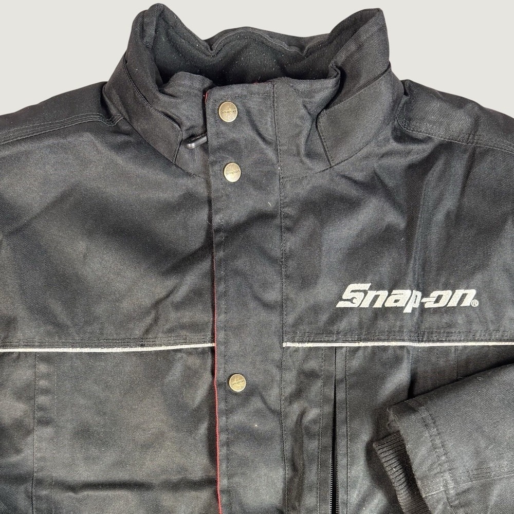 Snap On Canvas Detroit Jacket Coat Mens XL Lined Workwear Full Zip VTG Black